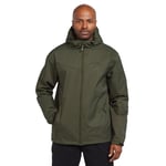 Peter Storm Mens Waterproof Jacket with a Fully Adjustable Hood, Hiking Raincoat - Khaki - Size Small