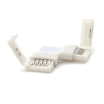 SeKi RGBW 5-PIN L-Clip 10 mm LED Strip SMD5050 White-RGB+W, L-Connector (Corner Connector)