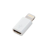 Clé Clef Adaptateur Convertisseur Micro Usb 2.0 Femelle Vers Lightning 8-Pin Mâle [Certifié Mfi] Pour Iphone 5s/5c, Ipad 4/Ipad Air 1/Ipad Mini 2, Ipod Touch 5, Blanc