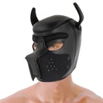 Cagoule BDSM Masque Chien en Néoprène avec Museau Amovible taille M - DARKNESS