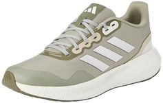 adidas Femme Runfalcon 3.0 Basket, Silver Pebble Silver Met Wonder Beige, 39 1/3 EU