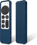 Coque De Protection Compatible Avec Apple Tv Siri Remote 2022/2021-Etui Léger Et Antidérapant Résistant Aux Chocs Coque En Silicone,Cyan Bleu