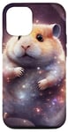 Coque pour iPhone 15 Pro Boho Hamster Mignon Souris Rétro Galaxie Astronaute