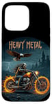 Coque pour iPhone 15 Pro Max Heavy Metal Thrash Hard Rock Horreur Rocker Tenue moto