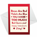 Funny Valentines Day Card For Him Her Boyfriend Girlfriend Husband Wife Card