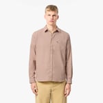 Lacoste Chemise regular fit en flanelle coton Taille XS/S - 37 Beige/blanc