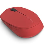 Rapoo Souris optique sans fil Multi-Mode Silencieuse "M100" (bluetooth, souris d'ordinateur, design, avec boutons et molette de défilement) Rouge