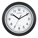 La Crosse Technology WT-3102B WWVB Horloge Murale analogique Auto-réglée et réinitialisation Automatique de l'heure d'été Noir/argenté 25,4 cm