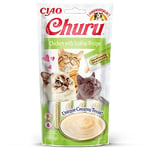 INABA Churu - Friandises pour Chats en Purée au Poulet et Pétoncle - Délicieux Snacks pour Félins - Texture Lisse et Onctueuse - Nourriture pour Chats - 4 Tubes x 14g