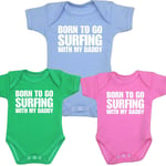 Babyprem Baby Clothes 'surfing With Daddy' Bodysuit Baby Shower Gifts Nb-12m