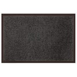 Douceur d'Intérieur TAPIS ANTI POUSSIERE 80X120 UNI GRIS, AV Polyester/AR 100% PVC, 80 x 120 cm