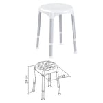 Tabouret Salle de Bain K Design Blanc 33 x 39 - H. Max 54 CM EH-STRA-PP-BX