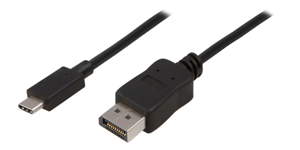 USB-C - DisplayPort - 1.8m - Ultra HD 30Hz - Svart