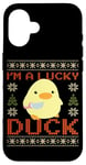 iPhone 16 Funny Duck with Knife Meme - I'm a Lucky Duck Ugly Christmas Case