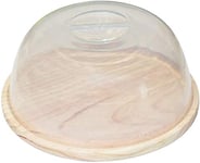 Wagtail Fromage rond avec couvercle en plastique - Boîte à fromage bois - Idéal pour conserver vos fromages frais - Diamètre Ø 18cm