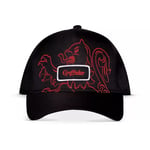 Casquette Homme Visière Harry Potter Sérigraphié Difuzed Black Red Noir