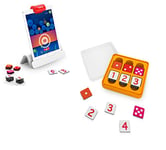 Osmo - Genius Numbers - Ages 6-10 - Math Equations (Counting, Addition, Subtraction & Multiplication) - for Fire Tablet - STEM Toy Base for Fire Tablet (Fire Tablet Base Included)