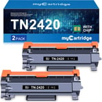 Toner Tn2420 Compatible Con Cartouche Brother Tn-2420 Tn-2410 Pour Brother Hl-L2375Dw Hl-L2350Dw Dcp-L2530Dw Dcp-L2550Dn Mfc-L2710Dw Hl-L2310D Mfc-L2730Dw L2750Dw(2 Noir)