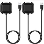 Compatible For Fitbit Versa 2 SE USB Charging Cable Charger Dock Cradle 2 PACK