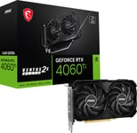 MSI GeForce RTX 4060 Ti Ventus 2X Black OC 16GB grafikkort