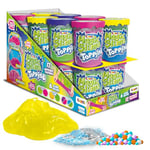 CRAZE Magic Slime Topping, 16 Pots de Slime pour Enfants, Chaque Pot Contient 70 ML de Slime et Deux toppings, Couleurs de Slime et toppings aléatoires