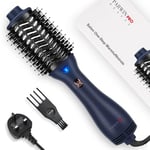 One-Step Hair Dryer Brush, PARWIN PRO BEAUTY Blow Dry Hair Brush, 4 in 1 Hot Brushes for Hair Styling, Drying, Volumizing, Straighten, Negative Ion Care Hot Air Brush, 1000Watt, Blue