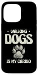 Coque pour iPhone 14 Pro Max Walking Dogs Is My Cardio Dog Walker Pet Puppy