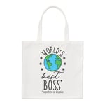 World's Best Boss Regular Tote Bag Funny Gift Present Shoulder Shopper