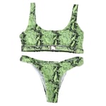 Summer Women High Waisted Serpentine Print Bikini Sets Padded Swimsuit Push1494