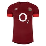 Umbro Mens England Rugby Training Shirt 2023 2024 Adults Red/Scarlet M