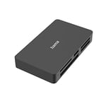 Hama SD Card Reader USB 3.0 "All in One" 5 Gbps USB Card Reader for SD, SDHC, SDXC, microSD, microSDHC, microSDXC, MMC, MS, CF, xD Memory Cards, 5-in-1 Card Reader for Windows and Mac)