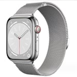 Milanese loop-rem för Apple Watch-band 44mm 40mm 45mm 49mm 41mm 38mm 42mm 44mm Armband iwatch Serie 9 3 6 5 SE 7 8 Ultra 2 starlight - silver 38mm/40mm/41mm