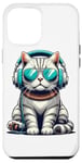 Coque pour iPhone 12 Pro Max Headphones Sunglasses British Shorthair Cat