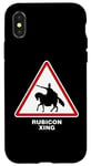 Coque pour iPhone X/XS Panneau Rubicon River Crossing