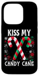 Coque pour iPhone 14 Pro Kiss My Candy Cane Fight Naughty Ugly Pull de Noël