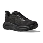 Hoka Clifton 10 Wide Herre Black / Black, 43 1/3