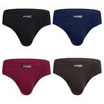 wirarpa Slip Homme Elasticité Microfibre sous Vetement Lot de 4 Taille S