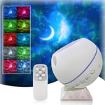 Moredig Projecteur Ciel Etoile Galaxie, Veilleuse Etoile Projection, Veilleuse Projection Plafond LED Nébuleuse Ciel Étoilé Nuage Lune avec Télécommande,10 Modes Colorés, Cadeau Couple