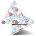 2 x Triangle Stickers  7.5cm - Wooly Mammoth Ice Age Animal  #21835