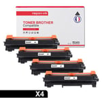 TONER TN 2420 TN2420 Noir x 4 Compatible pour Brother-NOPAN-INK Brother L-L2350DW L2310D L2357DW L2375DW L2370DN,Brother MFC-L2710DN L2710DW L2730DW L2750DW,Brother DCP-L2510D L2530DW L2537DW L2550DN