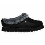 Skechers Keepsakes - R E M Ladies Womens Faux Fur Slip On Mule Slippers Black