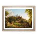 The Departure By Thomas Cole Classic Painting Framed Wall Art Print, Ready to Hang Picture for Living Room Bedroom Home Office Décor, Oak A3 (46 x 34 cm)