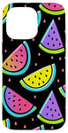 Coque pour iPhone 14 Pro Max Motif tranches de pastèque Midnight Bright Style Vibe