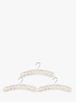 John Lewis Padded Satin Clothes Hangers, Set of 3, White