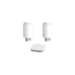 Silamp - Kit de 2 Têtes Thermostatiques Connectées Universelle + Passerelle ZigBee