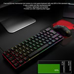 Mechanical Keyboard Blue Switch NKey Rollover Portable 62 Keys RGB Gaming Keyboa