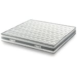 Provence Literie - Matelas contact Mémoire de Forme 62 Kg/m3 140x190 x 21 cm Très Ferme - 7 Zones de Confort - Noyau Aertech+ 35 Kg/m3 hr Haute