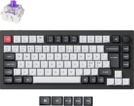 Keychron Q1 He 75% Rf Trådløs + Bluetooth + Usb Type-c Gateron Dobbel-skinne Magnetisk Nebula Nordisk