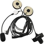 Motorcycle Helmet Headset Earpiece Mic For Baofeng Kenwood TYT Radio K Port 2Pin