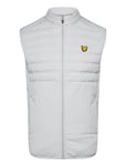 Lyle & Scott Sport Hybrid Double Baffle Gilet Vit